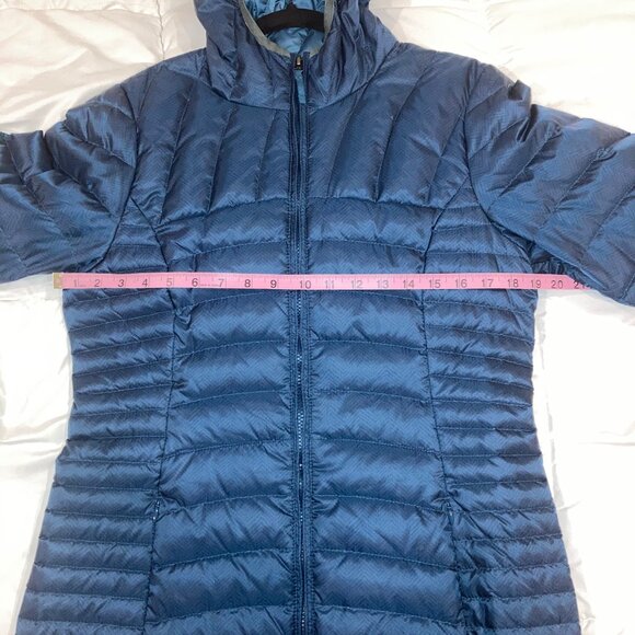 Eddie Bauer Microlight Down Parka Warm Winter Puffer Coat M Blue NWOT - Picture 5 of 8